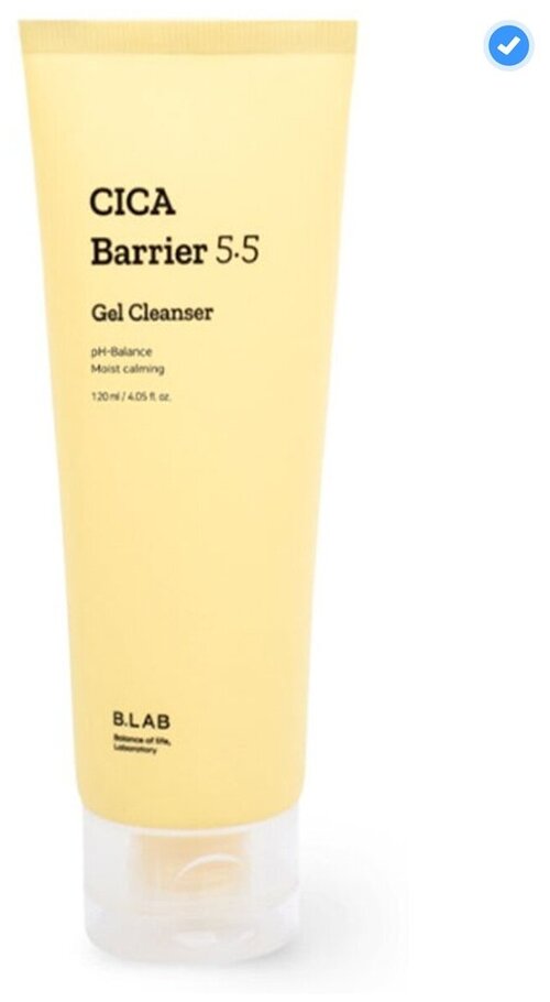 B. LAB Очищающий слабокислотный гель для умывания Cica Barrier 5.5 Gel Cleanser, 120 мл.