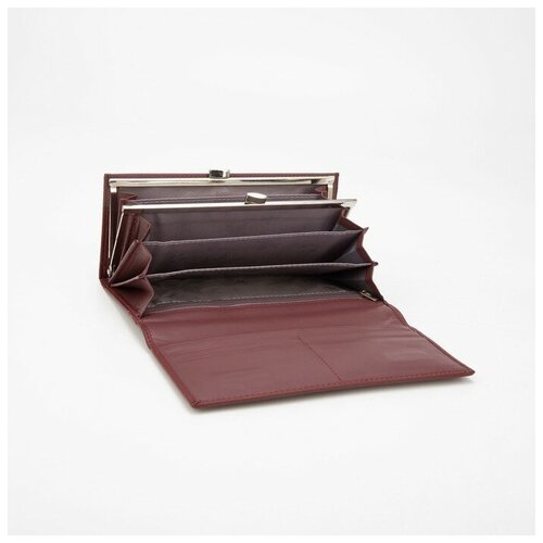 фото Кошелёк на магнитах, цвет бордовый нет бренда