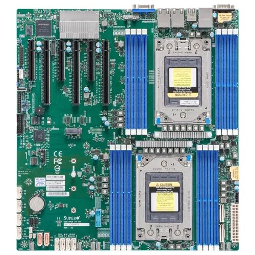 Материнская плата SuperMicro MBD-H12DSI-NT6-B Dual AMD EPYC™ 7003/7002 Series Processors,4TB Registered ECC DDR4 3200MHz SDRAM in 16 DIMMs,10 SATA3, 2 SATADOM, 4 NVMe,Dual 10GBase-T LAN ports,1 dedicated IPMI LAN Port,ASPEED AST2600 BMC graphics