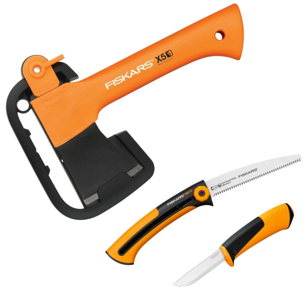 Набор Fiskars 1057912 (топор Х5, пила, универсальный нож) - фотография № 9