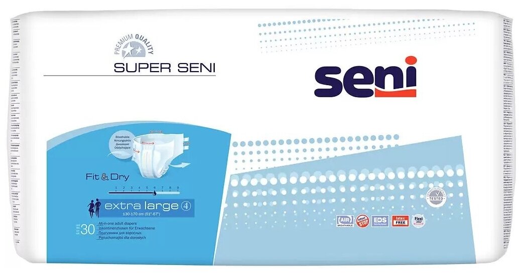    Seni Super Extra Large XL, 130-170 , 30 