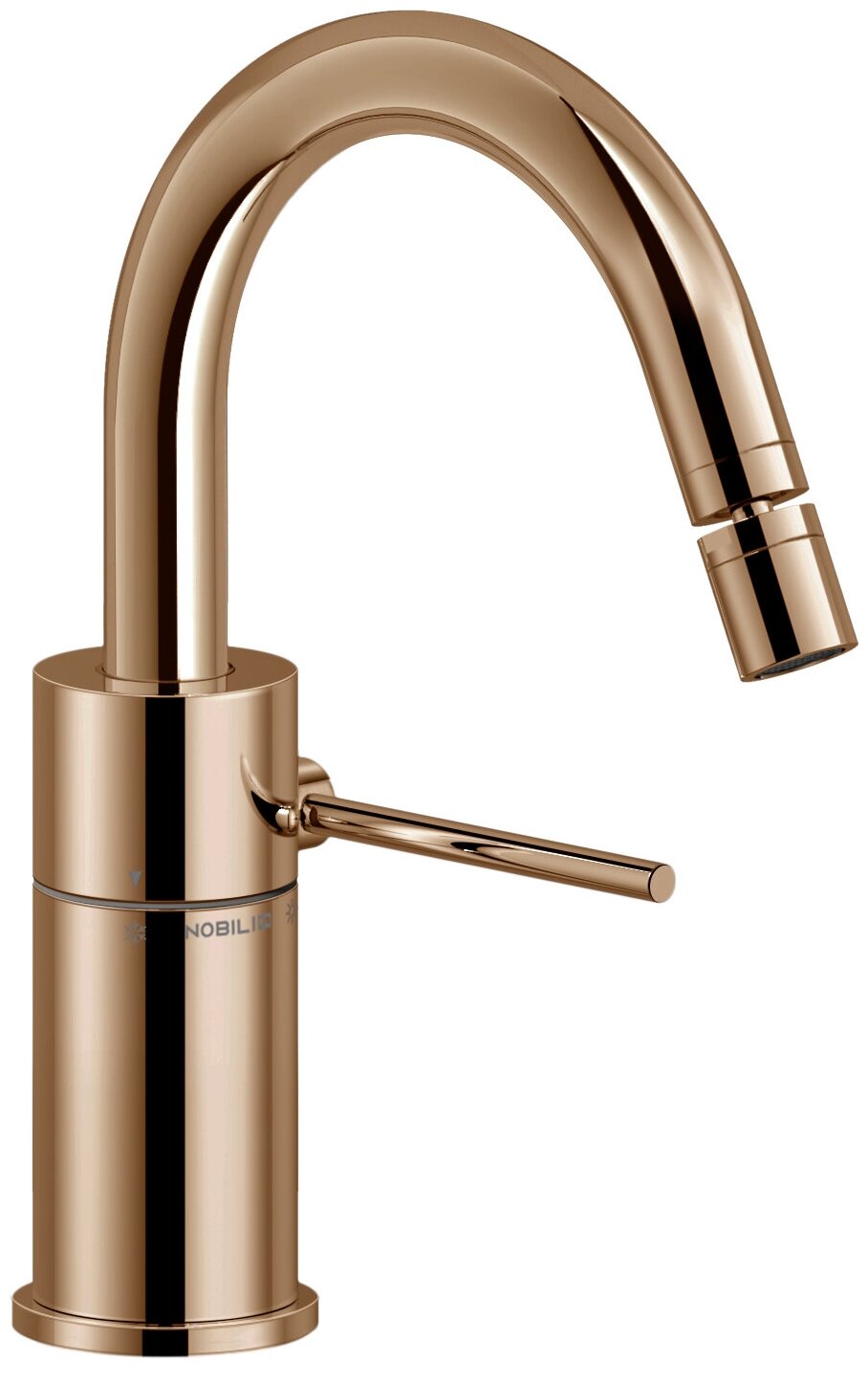 VE125139/3RCP VELIS смеситель для биде без донного клапана, красное золото