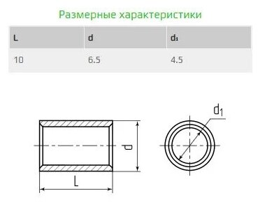 Гильзы медные под опрессовку луженые ГМЛ-П 10 (10 штук) - фотография № 2