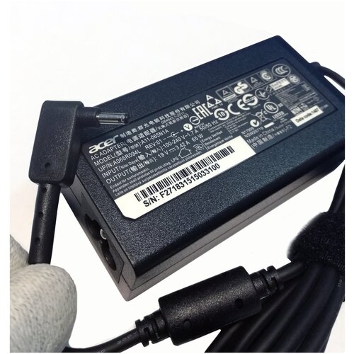 аккумулятор для ноутбука acer aspire sw312 31 acer aspire sw312 31p acer 7 7v 4670mah p n ap16l5j Блок питания зарядка Acer 19V 3.42А ноутбука Acer Aspire V3-371 Swift 3 SF315-52 Aspire 3 A315-22 ADP-65MH разъем 3.0x1.1