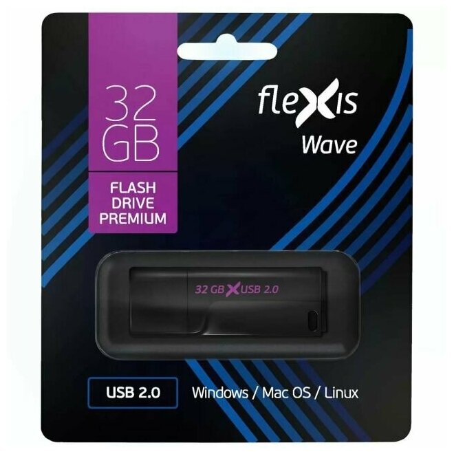 Флешка Flexis Wave RBK-110 32GB USB 2.0