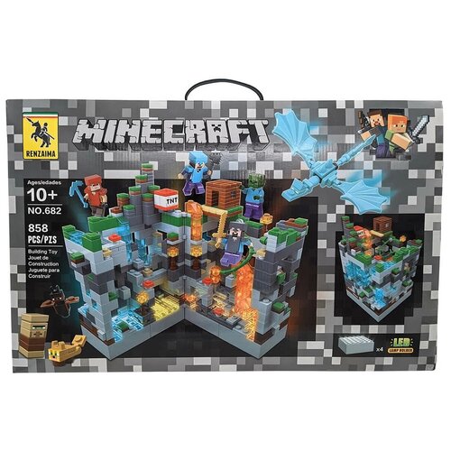 Конструктор Renzaima Minecraft 682 Нападение на серую крепость, 858 дет. игровой набор schleich нападение на ледяную крепость 42497 6 дет