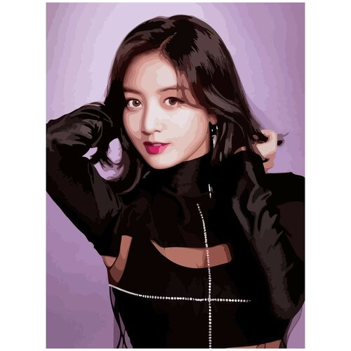 Картина по номерам на холсте TWICE Kpop Jihyo - 7 30X40 картина по номерам на холсте pokemon 7 30x40