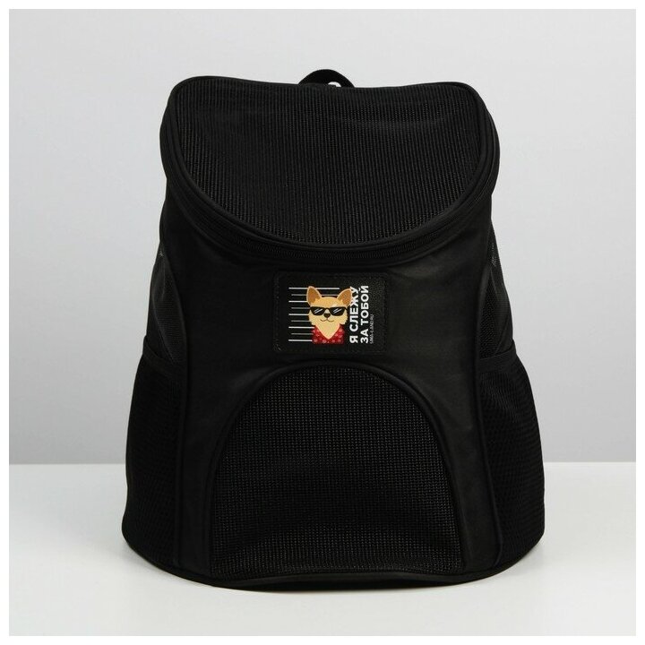 Рюкзак для переноски животных «Я слежу за тобой» 31х23х30 см - фотография № 2