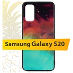 Стеклянный чехол для Samsung Galaxy S20 / Чехол для Самсунг Галакси Эс 20 Mix glass (Туманность) - изображение