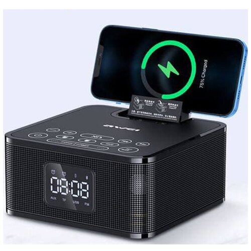 Bluetooth колонка Awei Y332 25Вт8000mAhбеспроводная зарядка черная 399000₽