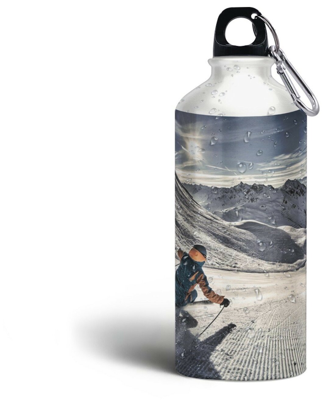 Бутылка спортивная/туристическая фляга Спорт горные лыжи - 417