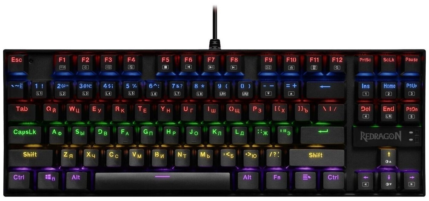 Механическая клавиатура для компьютера игровая Redragon Kumara (TKL 80%)