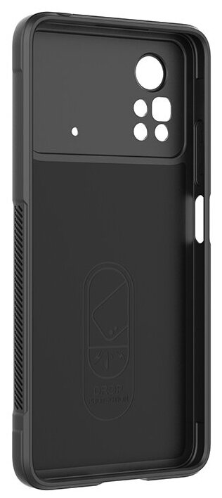 Противоударный чехол Flexible Case для Xiaomi Poco X4 Pro 5G черный