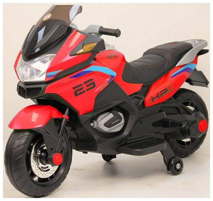 RiverToys Детский электромотоцикл H222HH красный