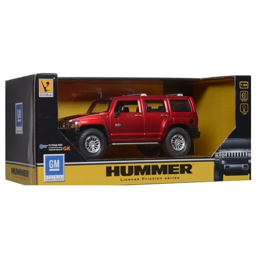 Автомобиль инерционный HUMMER 1:24 со светом и звуком на батарейках GK 866-82433