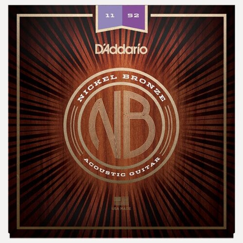 Изображение товара NB1152 Nickel Bronze Комплект струн для акустической гитары, Custom Light, 11-52, D'Addario