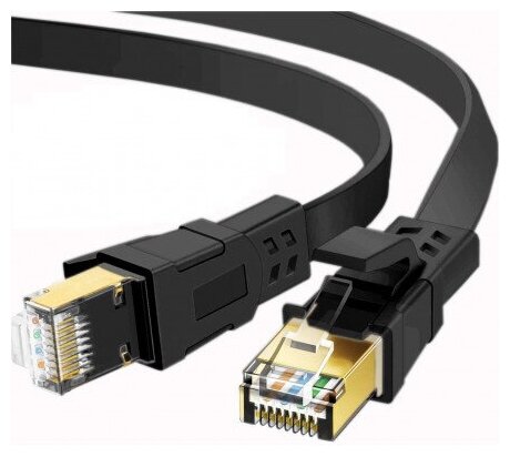 Патч-корд Ks-is U/FTP Cat8 RJ45 сетевой кабель 3м KS-411-3 черный