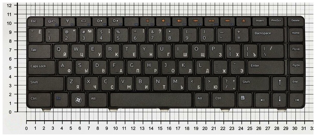 Клавиатура для ноутбука Dell PK1309Y1A00 русская черная