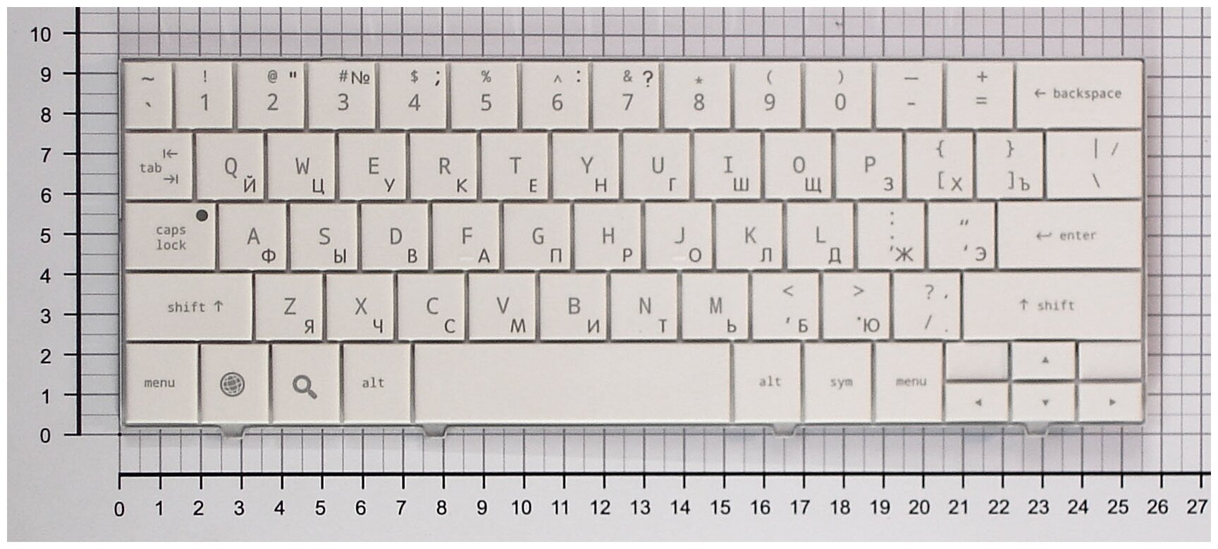Клавиатура для ноутбука HP Compaq Airlife 100 русская белая