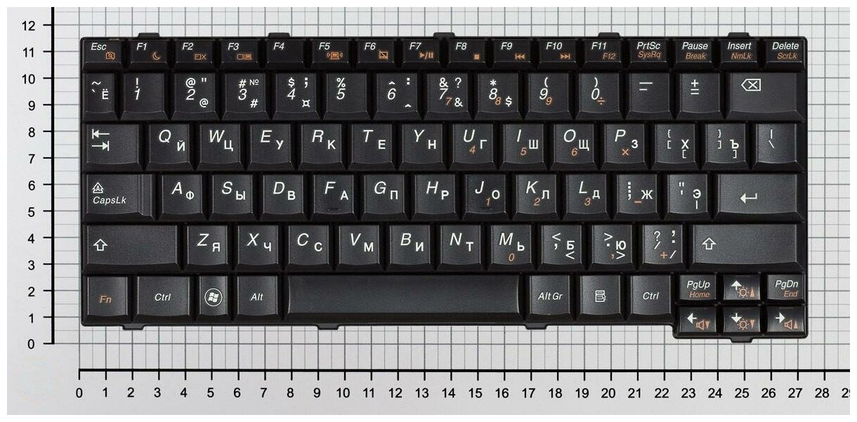 Клавиатура для ноутбука Lenovo N7S-US черная