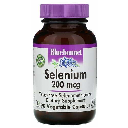 Bluebonnet Nutrition Selenium (Cелен бездрожжевой селенометионин) 200 мкг 90 капсул