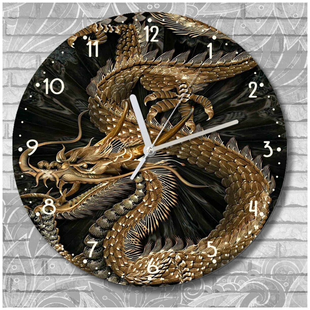 Настенные часы УФ фэнтези дракон - 3242