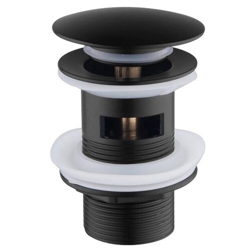 Santera TR250169 Выпуск для раковины, металлический click-clack (чёрный матовый)