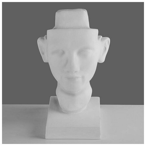 Мастерская Экорше Гипсовая фигура голова Нефертити (стилизованная), 17 х 17 х 30 см