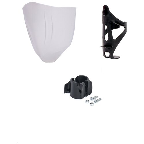 Запчасти для самоката, аксессуары для самоката детского трехколесного Buggy Boom Alfa Mini R, Корзинка и подстаканник (белый)