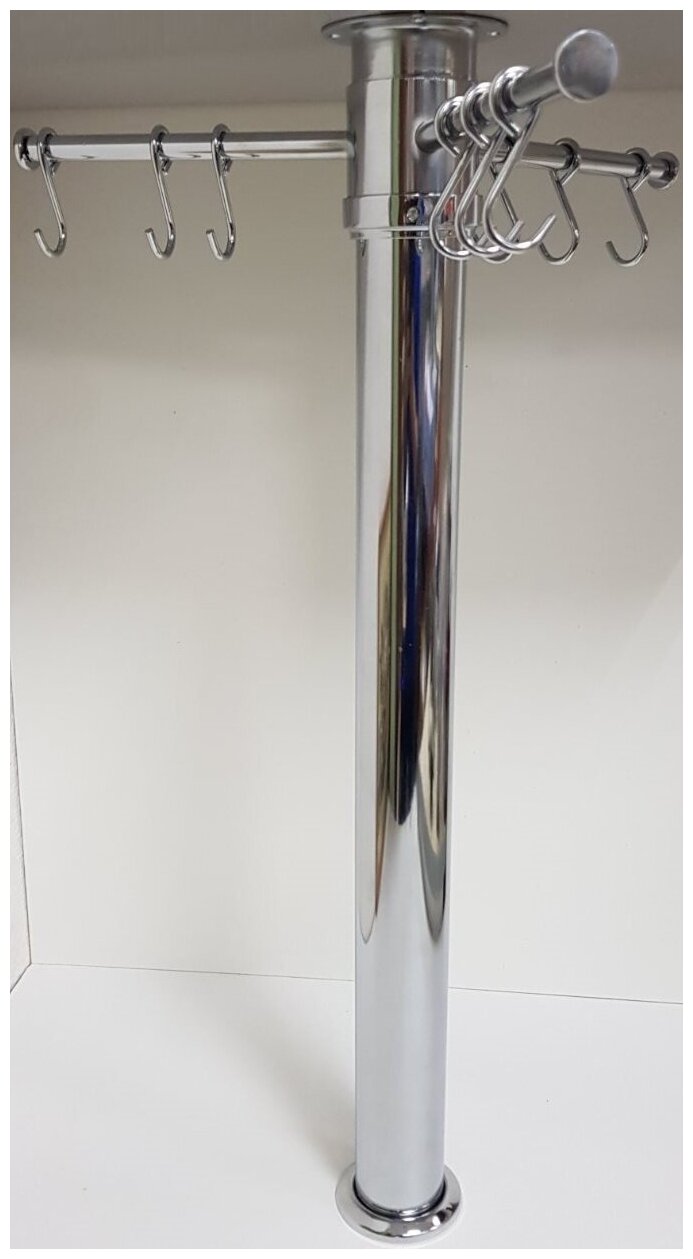 фото Барная стойка для кухни - комплект с вешалкой, Хром