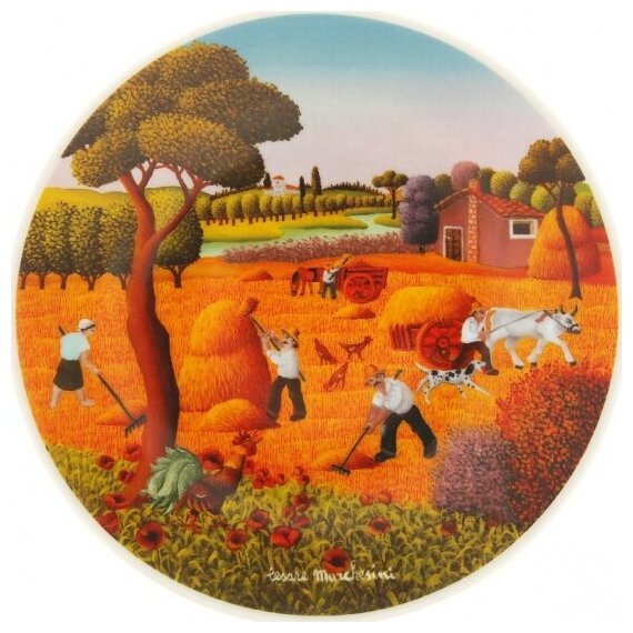 Тарелка декоративная Thun "Сельские мотивы - Осень" настенная, 19 см