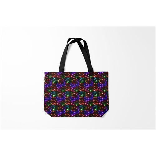 фото Сумка-шоппер / 46х35 см / праздники / новый год разноцветное сияние burnettie
