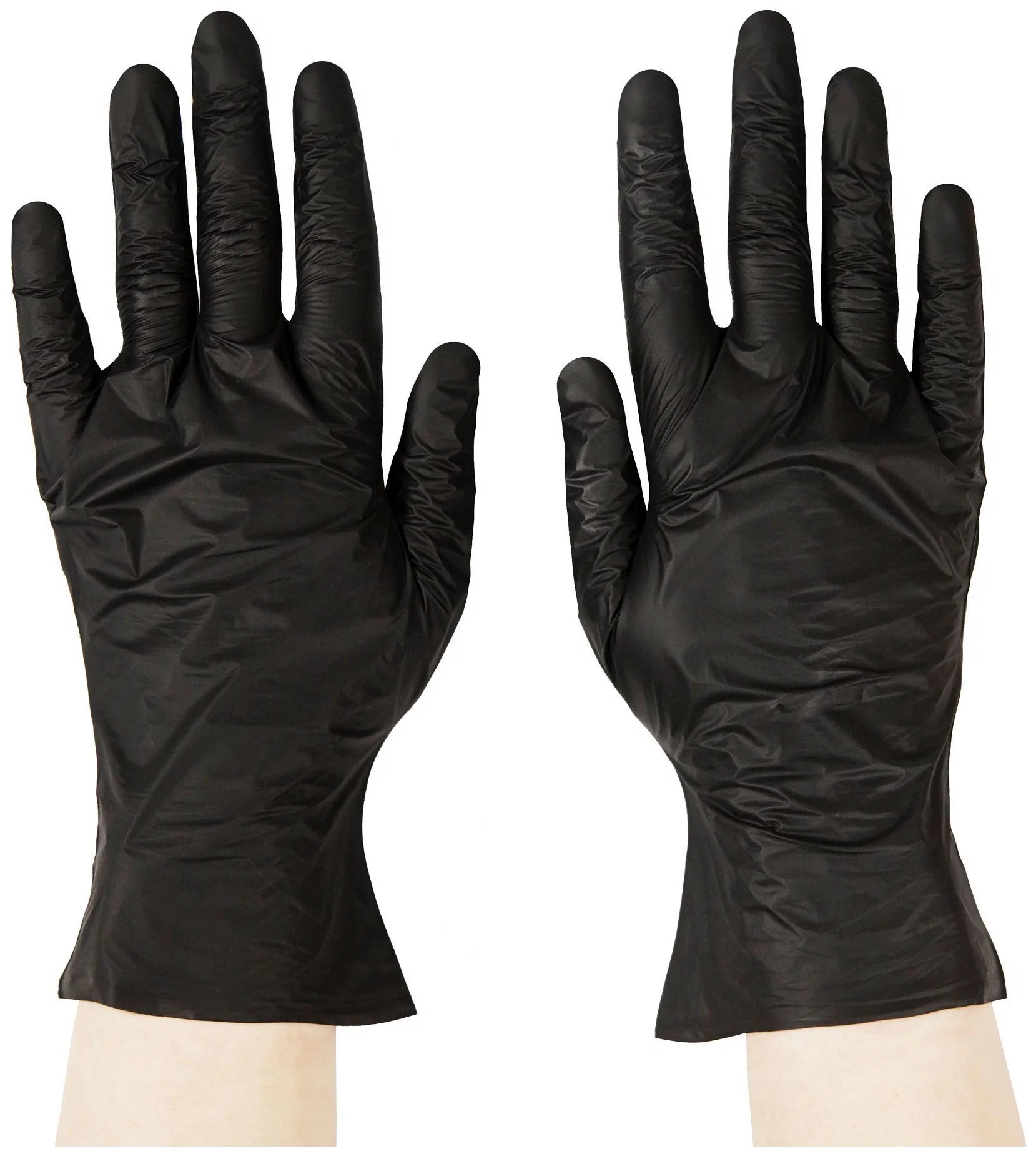 Перчатки EleGreen Vinyltep premium, 50 пар, размер M, цвет черный
