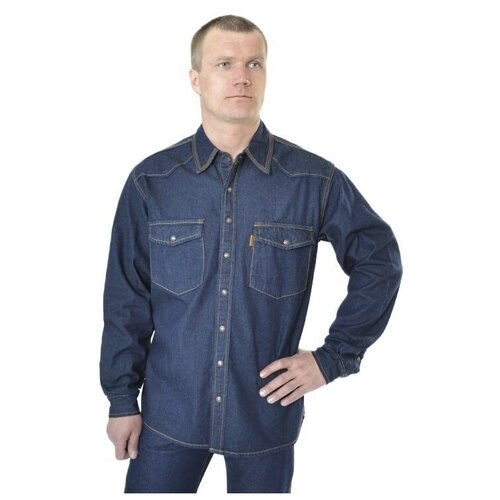 Рубашка мужская Montana 12190 RW 3XL XXXL Темно-Синий