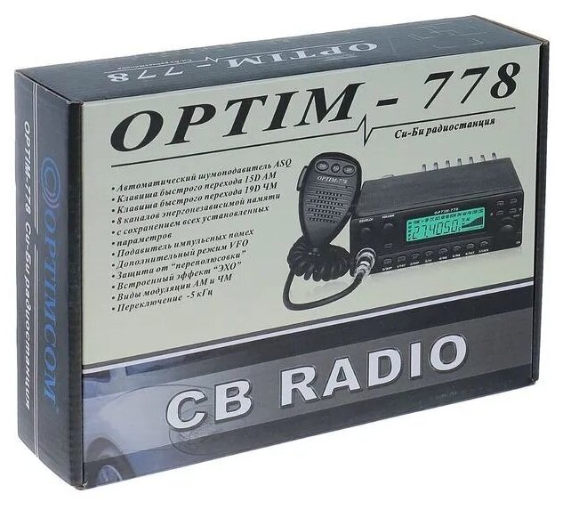 Автомобильная рация Optim 778 CB радиостанция v4 (E21) 27МГц дальнобой