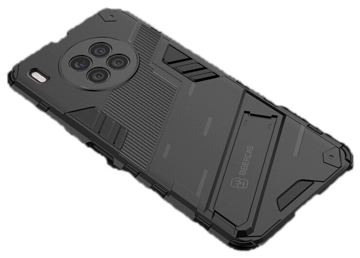 Противоударный усиленный ударопрочный чехол-бампер-пенал MyPads для Huawei Nova 8i / Huawei Honor 50 Lite черный