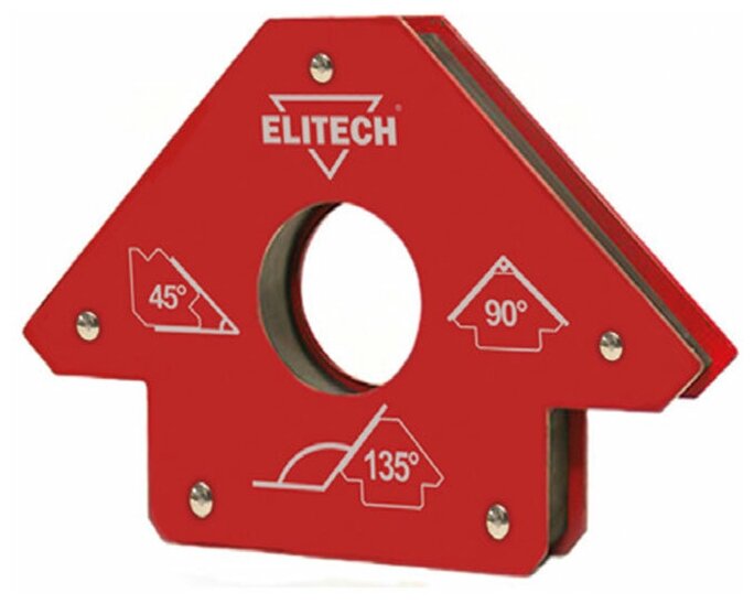 Магнитный уголок Elitech 0606.017700 усилие(max)=35кг, углы=45/90/135, 195308