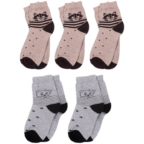 фото Комплект из 5 пар детских носков rusocks (орудьевский трикотаж) микс 3, размер 18-20