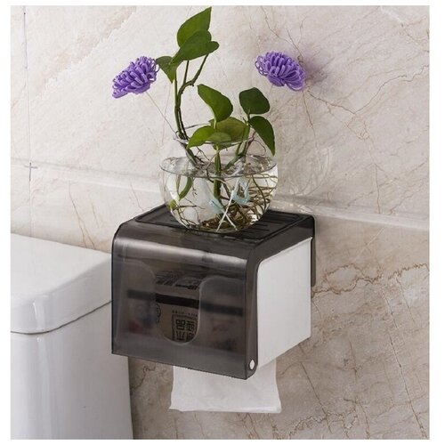 Держатель (подставка, полка, органайзер) для туалетной бумаги, аксессуаров в ванной, на липучке RAMMAX