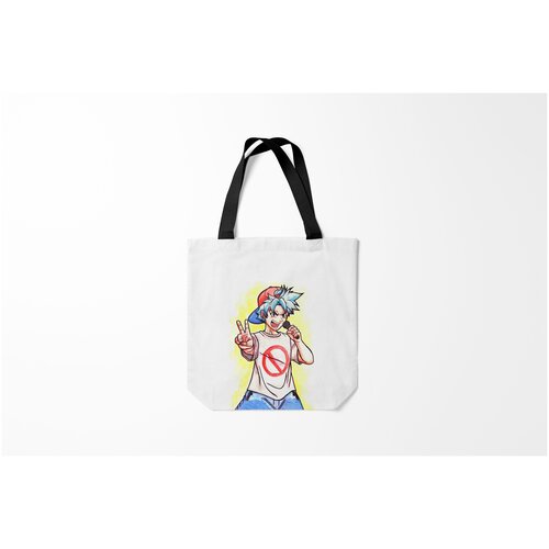 фото Сумка-шоппер / 40х40 см / геймерам / friday night funkin boyfriend burnettie