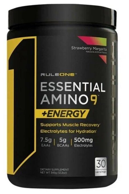 R1 Essential Amino 9 + Energy Rule 1 (345 гр) - Клубничная Маргарита