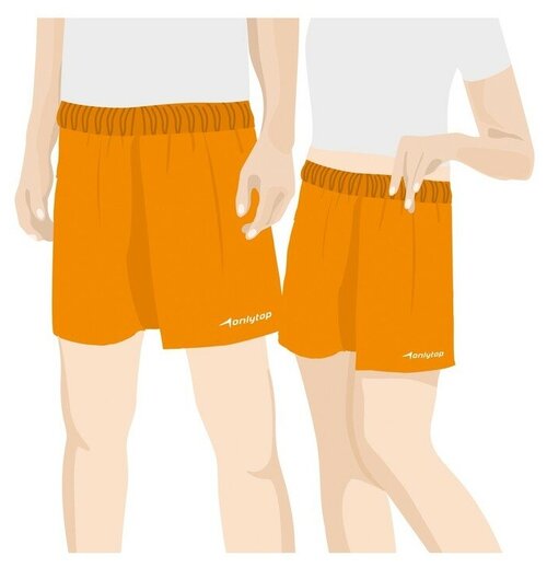 Шорты спортивные ONLYTOP unisex orange, размер 52