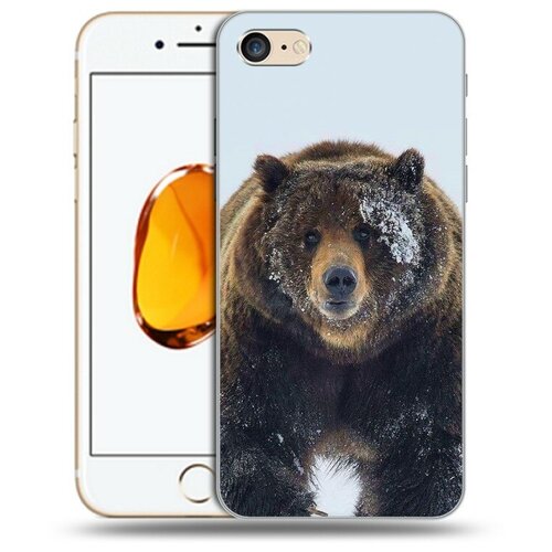Дизайнерский силиконовый чехол для Iphone SE 2020 Медведь дизайнерский силиконовый чехол для iphone se 2020 кожа змей