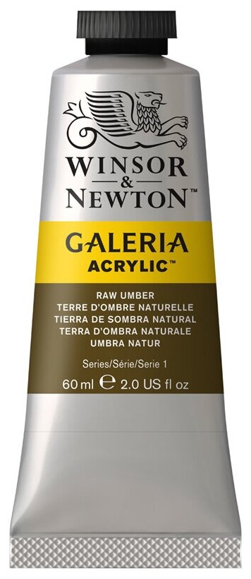 Краска акриловая художественная Winsor&Newton "Galeria", 60мл, туба, натуральная умбра, 316294