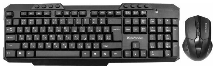 Defender Комплект клавиатура и мышь Defender Jakarta C-805 RU, беспровод,мембран,1600 dpi,USB,чёрный