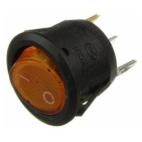 Выключатель d23 3 контакта, 2 положения, желтый подсветка