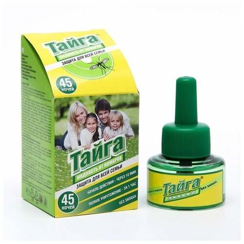 Дополнительный флакон-жидкость от комаров "Тайга", без запаха, 45 ночей, 30 мл./В упаковке шт: 2