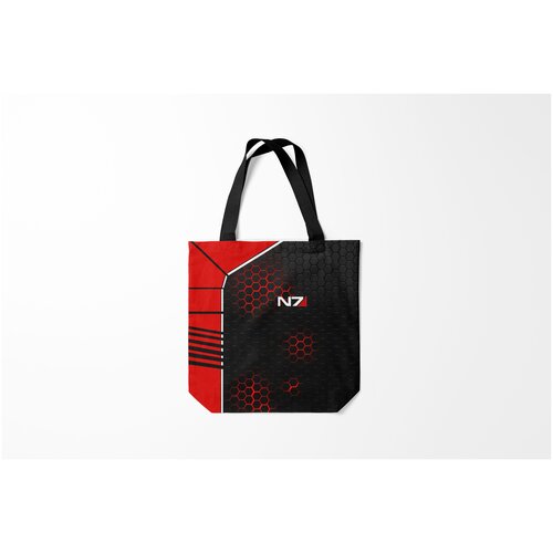 фото Сумка-шоппер / 40х40 см / геймерам / mass effect n7 стальная броня burnettie