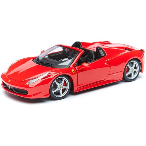 Легковой автомобиль Bburago Ferrari 458 Spider (18-26017) 1:43, 18.5 см, красный легковой автомобиль bburago ferrari 488 gtb 18 16008 1 18 25 см красный