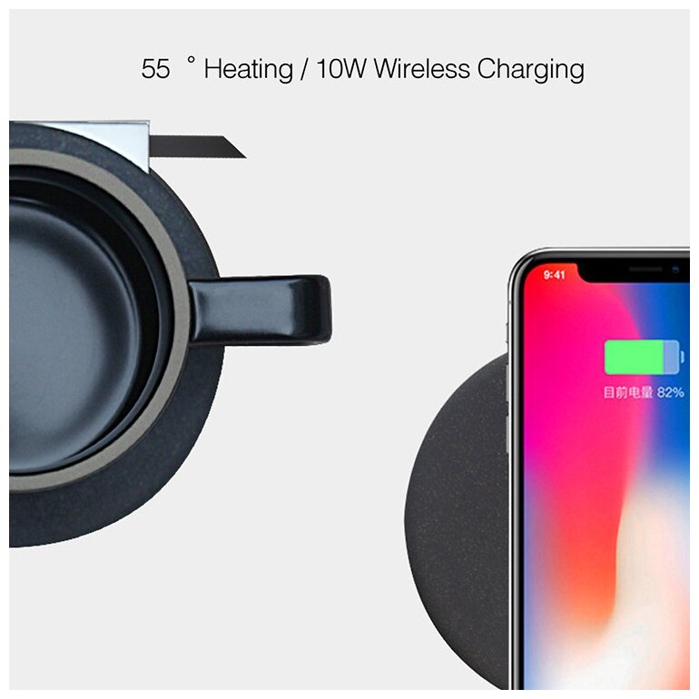 Термокружка Xiaomi VH Wireless Charging Electric Cup, 0.25 л, черный - фотография № 7